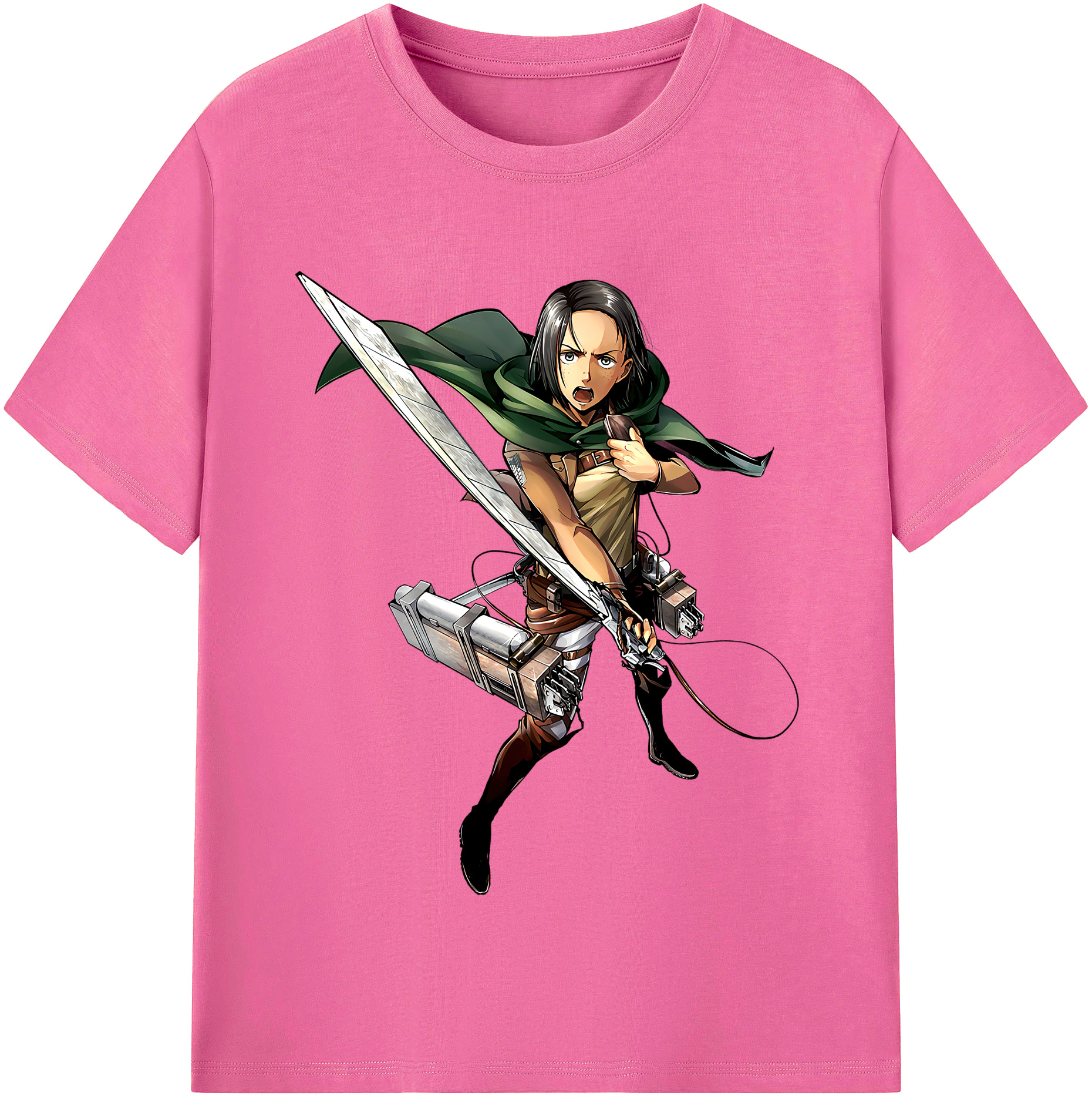 （画像用） 進撃の巨人 Attack on Titan レディースカジュアルプリントTシャツ（綿100％）